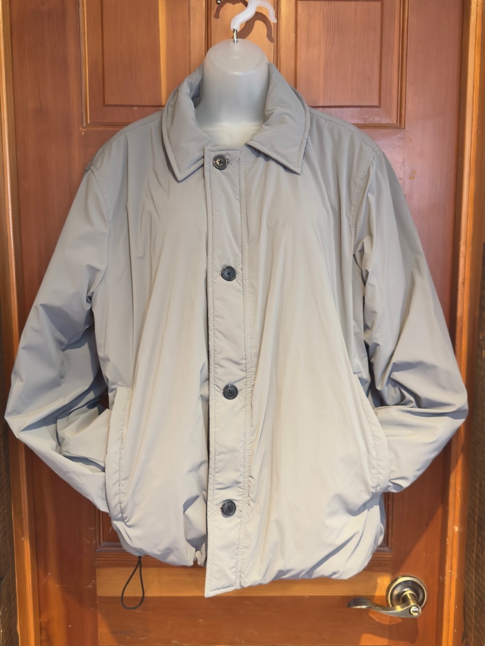 Zara Men's Light Gray Button-Front Shirt Jacket